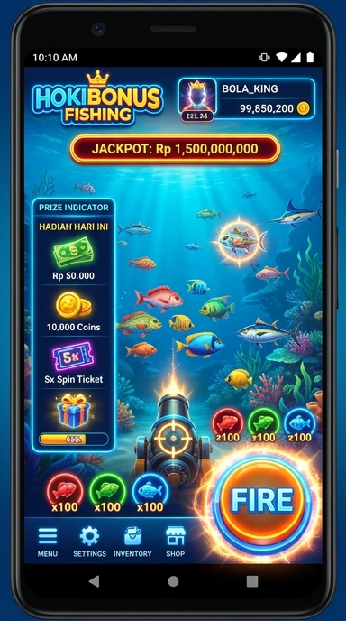 Cuplikan layar menu unduhan hokibonus untuk perangkat Android