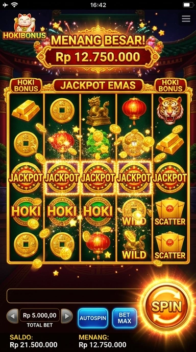 Galeri pratinjau visual hokibonus build APK resmi terbaru
